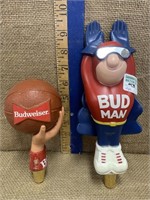 Bud Man and Budweiser Beer Taps