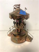 Copper Welder Carousel Music Box (Works!)