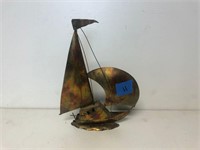 Copper Welded Sailboat Music Box (works!)