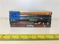 Superhero Movie DVDs (set of 5)