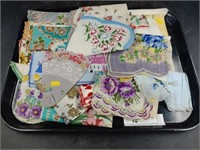 Selection of Silk & Embroidery Ladies Hankerchiefs