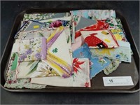 Selection of Silk & Embroidery Ladies Hankerchiefs