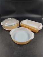 (5) Vintage Fire-King Bakeware Pieces