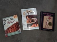 3x Books Related to Meat, BBQ, Smoke & Spice