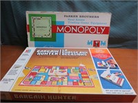 MONOPOLY & BARGAIN HUNTER BOARD GAMES