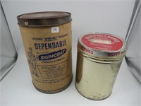 Lot (2) Advertising Canister