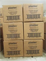 6 BOXES: PLASTEC  6" PLASTIC SUPER SAUCER