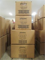 4 BOXES: PLASTEC 6" & 8 PLASTIC SAUCERS