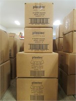 4 BOXES: PLASTEC 6" & 8" PLASTIC SAUCERS
