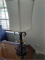 CRYSTAL METAL TABLE LAMP