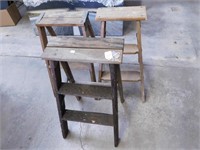 3 Wooden Stepping Stools