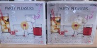 2 Party Pleasers 24 Pc. Glassware Sets