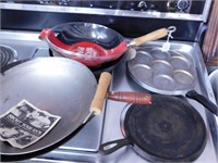 2 Wok Pans & Nordic Ware Pancake Pan