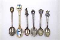 Lot (6) Collector Spoons