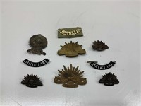 QTY OF AUSTRALIAN ARMY BADGES INCLUDES LIGHT
