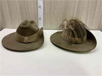 2X  ANZAC ARMY HATS WITH THE RISING SUN