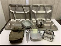 4X DEPARTMENT OF DEFENCE MEAL TRAYS, 2 OTHER