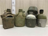 4 ASSORTED ARMY CANTEENS