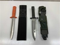 ARMY COMBAT KNIFE AND HOLSTER AND OTHER KNIFE