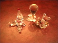 Swarovski Crystal Bear,Clown & Hot Air Balloon