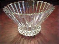 Crystal Fluted Bowl 10x6 Inches