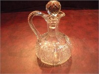 Pressed Glass Cruet 9 Inches Tall