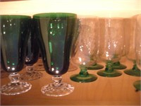 Emerald Green Beverage Glasses