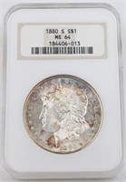 1880-S Morgan Silver Dollar Coin NGC MS 64