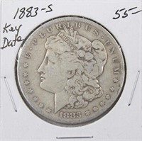 1883-S Key Date Morgan Silver Dollar Coin