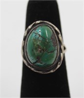 Vintage Native American Green Turquoise Ring