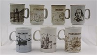 Lot (7) Duncan Ceramics Coffee Cup Mugs Scotland