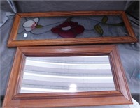 Mirror and Painted Glass Decorations