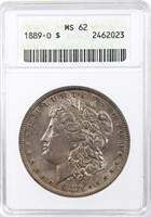 1889-O Morgan Silver Dollar Coin ANACS MS 62