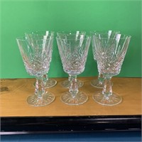 Set 6 Waterford  Wine Glasses