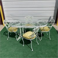 Mid Century Woodard Wrought Iron Patio Set