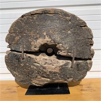 Primitive Villagers Wheel on Stand