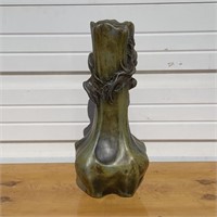 French Art Nuveau Vase Tall Woman Vase Stamped Par
