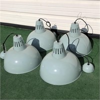 4 Mid Century Industrial Hanging Light Fictures