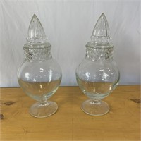 Pr 19th C Glass Apothecary Jars