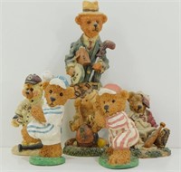 * Lot of 5 "Boyd's Bears" Baseball Figurines: