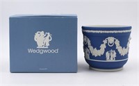 Blue Wedgwood Jasperware Flower Pot