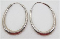 Vintage Sterling Silver Hoop Earrings 4.87 grams