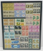 Framed Vintage Stamps from 1950’s and 1960’s