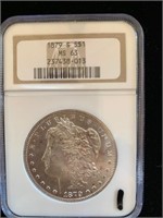 Silver Morgan Dollar MS-63  1879 S