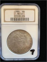 Silver Morgan Dollar MS-63  1883