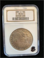 Silver Morgan Dollar MS-63. 1884 O