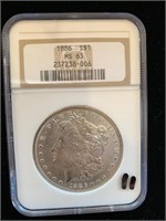 Silver Morgan Dollar MS-62. 1886
