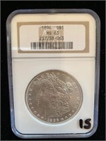 Silver Morgan Dollar MS-63. 1896