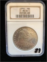 Silver Morgan Dollar MS-63. 1900