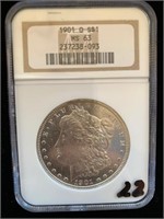Silver Morgan Dollar MS-63. 1901 O